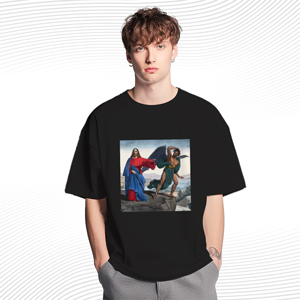 Jesus Satan Tempts Christ On The Mountain T Shirt