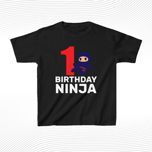 1st Birthday Ninja Kids T Shirt