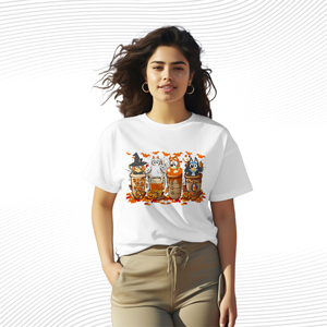 Bluey And Bingo Latte Drink Halloween T Shirt