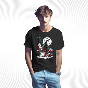 Jack and Sally Christmas Tree T Shirt