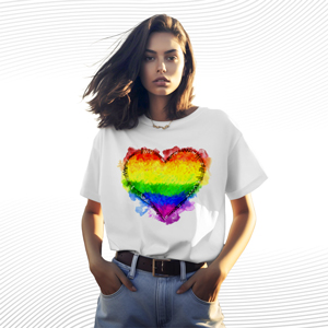 Rainbow Heart T Shirt