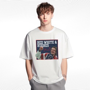 Red, White & Hughes Hockey T Shirt