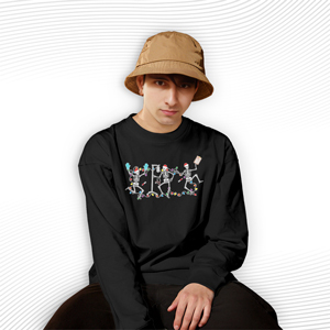 Skeleton Dancing Nurse Christmas Sweatshirt