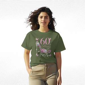 Custom 60th and Fabulous T Shirt