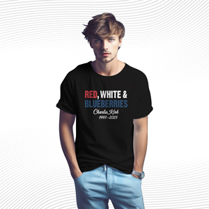 Red, White and Blueberries Charlie Kirk 1993-2025 T Shirt