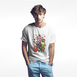 Characters Squad Tea Cup Balloon Christmas T Shirt