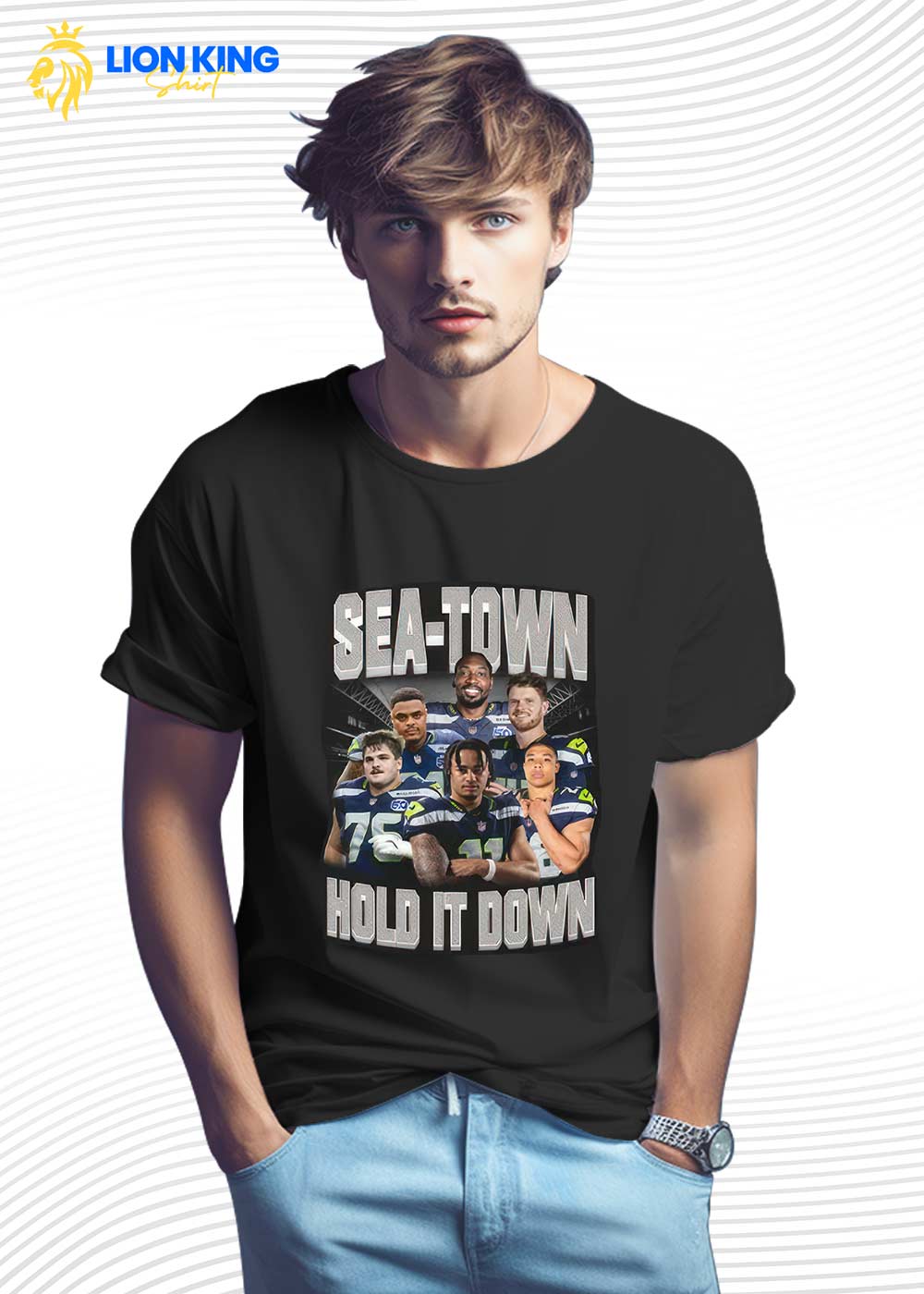 Sea-Town Hold It Down Seattle Seahawks Shirt Game Day Fan Tee Sea-Town Hold It Down Seattle Seahawks Shirt