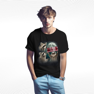 Three Raccoons Dr Pepper T Shirt