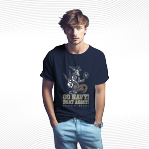 GOAT America's Game AN Go Navy Beat Army T Shirt